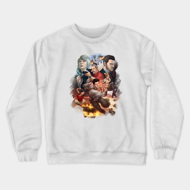 Uncharted 3 Crewneck Sweatshirt by PatrickBrownArt